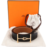 Hermès Reversible Leather H au Carre Belt (110)