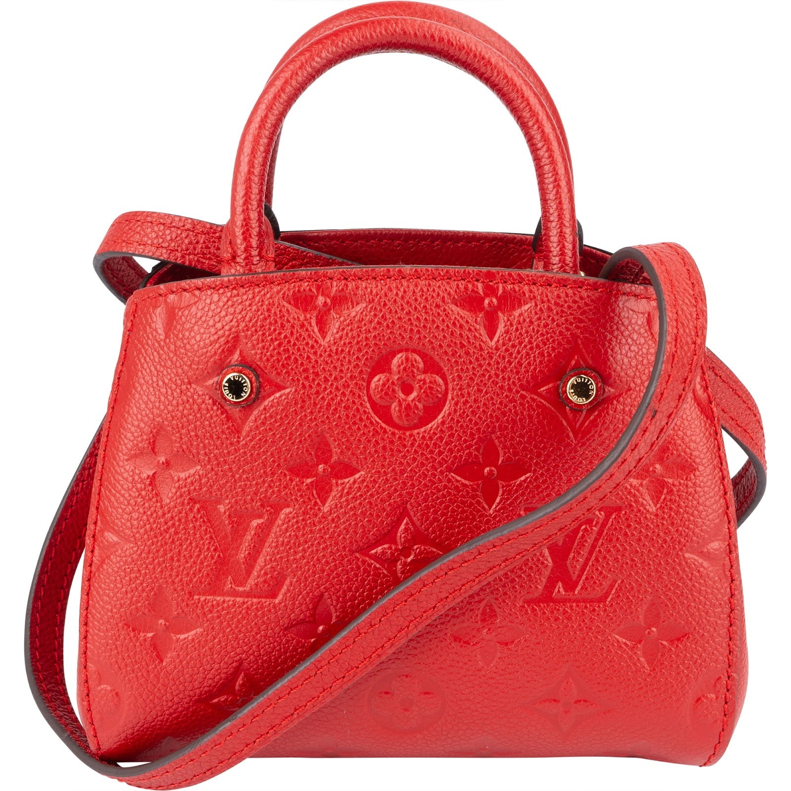 [🔄️B24 / F09] Louis Vuitton Leather Monogram Empreinte Nano Montaigne Handbag - vintageandkickz