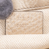 Gucci Pebbled Metallic Leather Soho Mini Saddle Chain Crossbody Bag