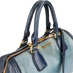 Miu Miu Vitello Lux Bicolor Bauletto Handbag - vintageandkickz