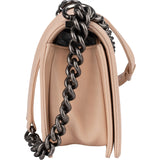 Chanel Quilted Lambskin Boy Single Flap Crossbody Bag