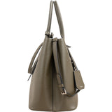Prada Green Saffiano Leather Double Handbag