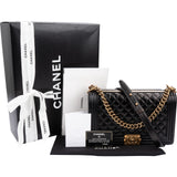 Chanel Quilted Crinkled Calfskin Limited "A Tale from Paris to Salzburg" Large Boy Crossbody Bag