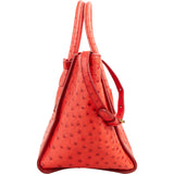 Prada Ostrich Leather Twin Pocket Tote Handbag