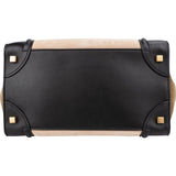 Céline Suede Tricolor Leather Luggage Handbag