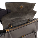 Celine Grey Leather Grained Calfskin Belt Handbag