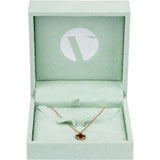 Van Cleef & Arpels Au750 Red Gold Carnelian Mini Alhambra Pendant Necklace