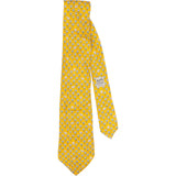 Hermès Elephant & Palm Tree Print Silk Tie Krawatte