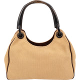 Gucci Canvas Horn Handle Hobo Shoulder Bag