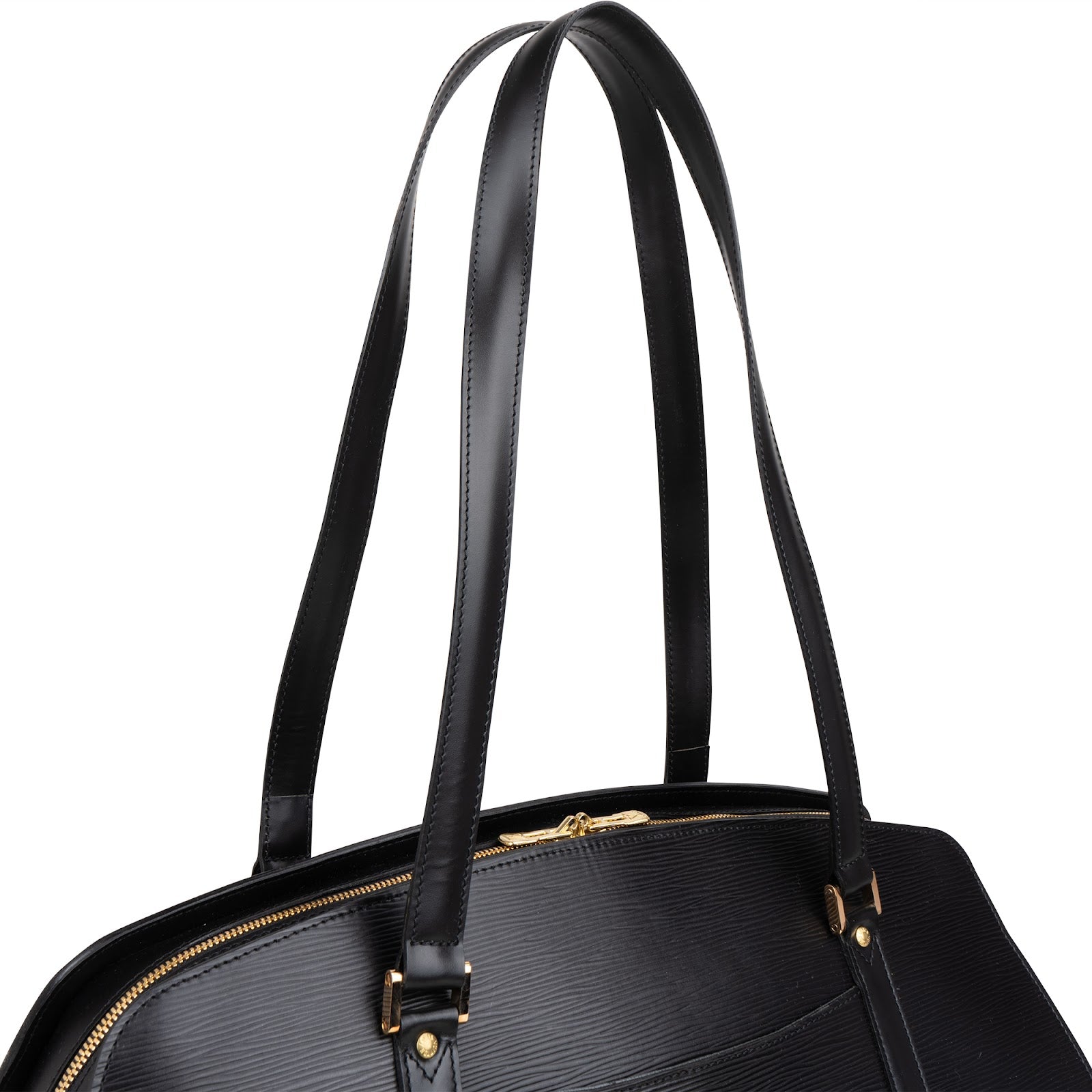 [🔄️B20 / F07] Louis Vuitton Noir Epi Leather Sac St. Jacques Shoulder Bag - vintageandkickz