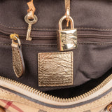 Burberry Haymarket Check Framed Bowling Handbag