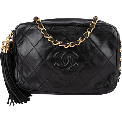 Chanel Quilted Lambskin CC Camera Crossbody Bag - vintageandkickz