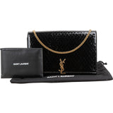 Yves Saint Laurent Python-Embossed Patent Leather Kate Wallet On Chain Crossbody Bag
