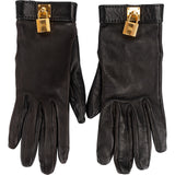 Hermès Black Leather Kelly Women Gloves