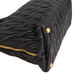 Miu Miu Black Matelassé Nappa Leather Handbag