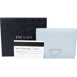 Prada Saffiano Leather Triangle Small Bifold Wallet