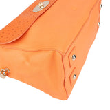 Mulberry Del Rey Orange Ostrich Leather Bayswater Handbag