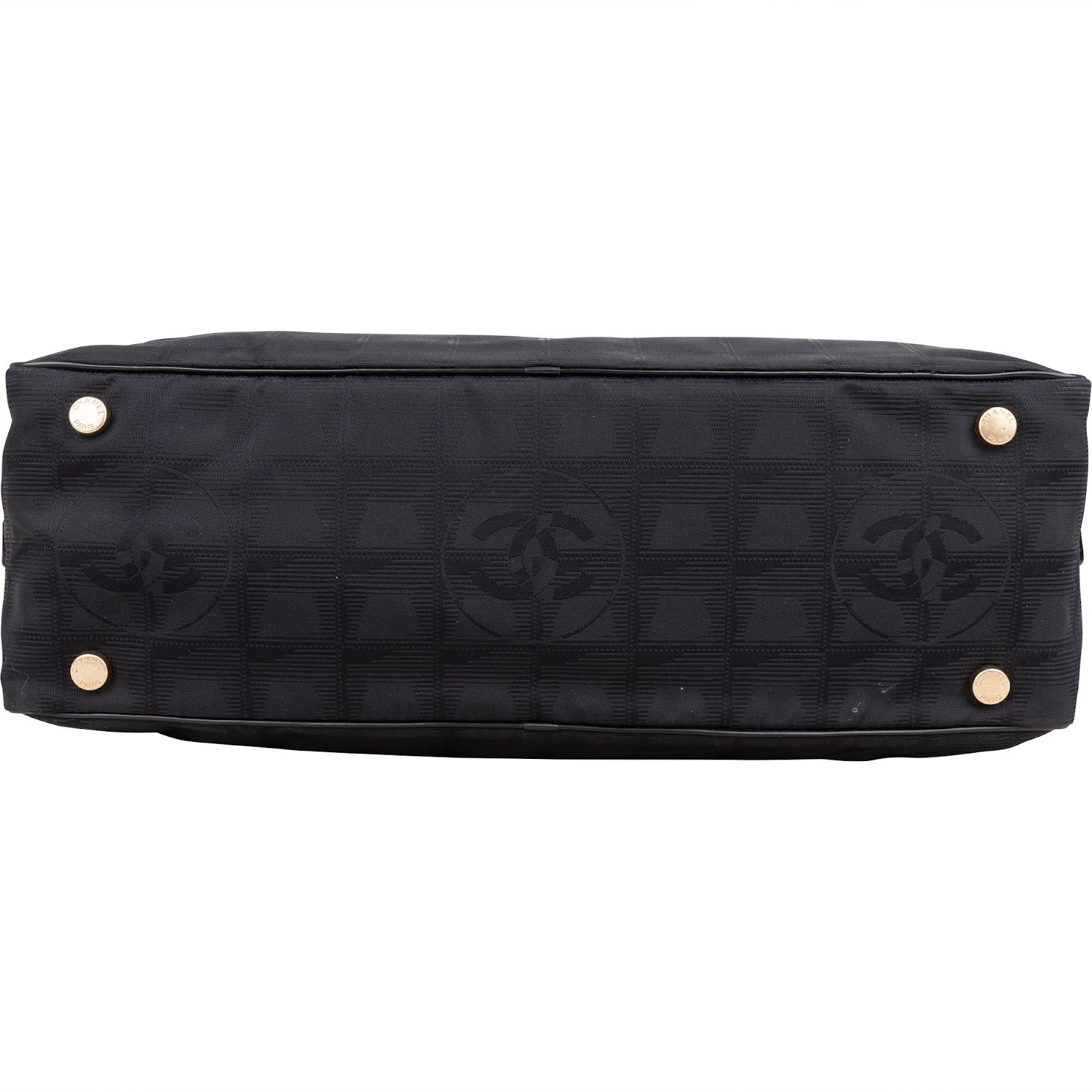 [🔄️B20 / F43] Chanel Monogram Maxi New Travel Line Bowling Bag Handbag - vintageandkickz