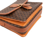 Celine Macadam Monogram Canvas Messenger Crossbody Bag