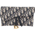 Christian Dior Trotter Monogram Saddle Wallet On Chain Shoulder Bag - vintageandkickz
