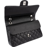 Chanel Quilted Lambskin Palladium Medium Double Flap Shoulder Bag