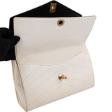 Chanel Stitching Chevron Leather Double Flap Crossbody Bag