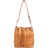 MCM Monogram Visetos Canvas Aren Bucket Drawstring Crossbody Bag