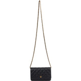 Chanel Quilted Caviar Leather Wallet On Chain Crossbody Bag