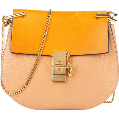 Chloé Bicolor Leather Drew Crossbody Bag