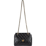Chanel Quilted Lambskin 24K Gold Single Flap Crossbody Bag