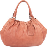 Prada Vitello Daino Deerskin Gathered Tote Handbag
