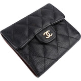 Chanel Quilted Caviar Leather Classic Small Flap Wallet