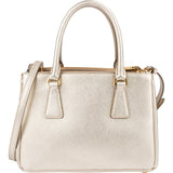 Prada Metallic Saffiano Leather Galleria Small Handbag