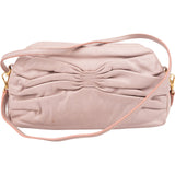 Miu Miu Pink Nappa Leather Gathered Crossbody Bag