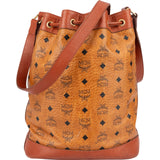 MCM Monogram Visetos Drawstring Bucket Crossbody Bag