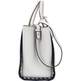 Fendi Light Blue Leather Whipstitch 2Jours Mini Handbag