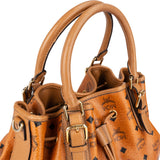 MCM Monogram Visetos Essential Drawstring Hobo Handbag