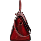 Celine Grained Leather and Suede Trapeze Handbag