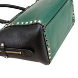 Valentino Garavani Bicolor Leather Rockstud Handbag