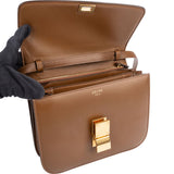 Celine Brown Boxcalf Classic Box Medium Crossbody Bag
