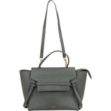 Céline Dark Green Grained Leather Belt Handbag