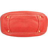 Prada Red Vitello Daino Hobo Shoulder Bag