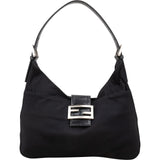 Fendi Black Jersey Mama Baguette Shoulder Bag - vintageandkickz