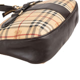 Burberry Haymarket Check Coated Canvas Bridle Hobo Shoulder Bag