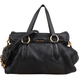 Miu Miu Vitello Daino Leather Bauletto Satchel Handbag