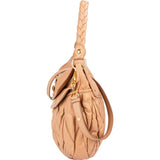 Miu Miu Matelassé Leather City Hobo Shoulder Bag