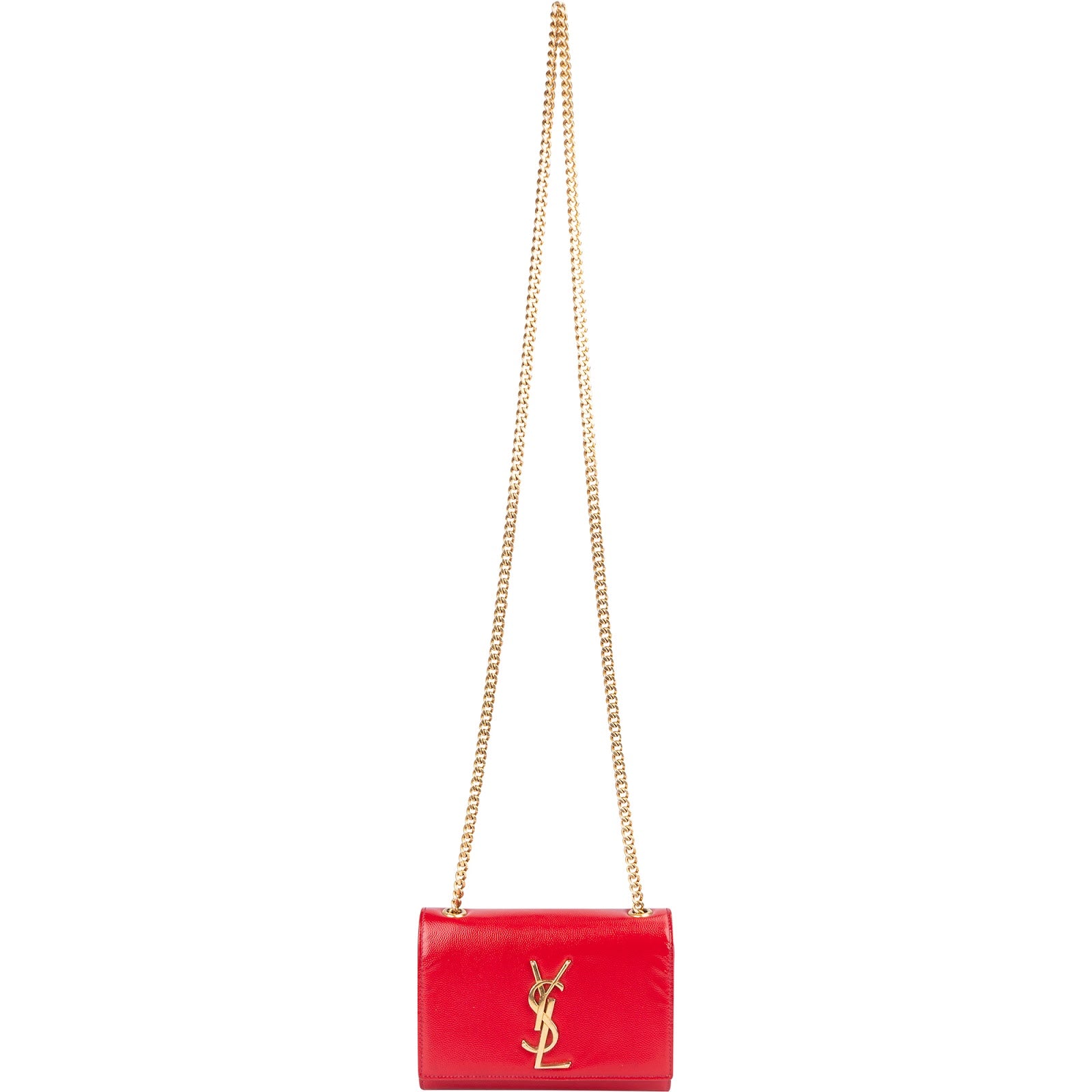 Saint Laurent Patent Leather Kate Chain Crossbody Bag xx maße - vintageandkickz