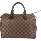 Louis Vuitton Monogram Damier Ebene Speedy 30 Handbag - vintageandkickz