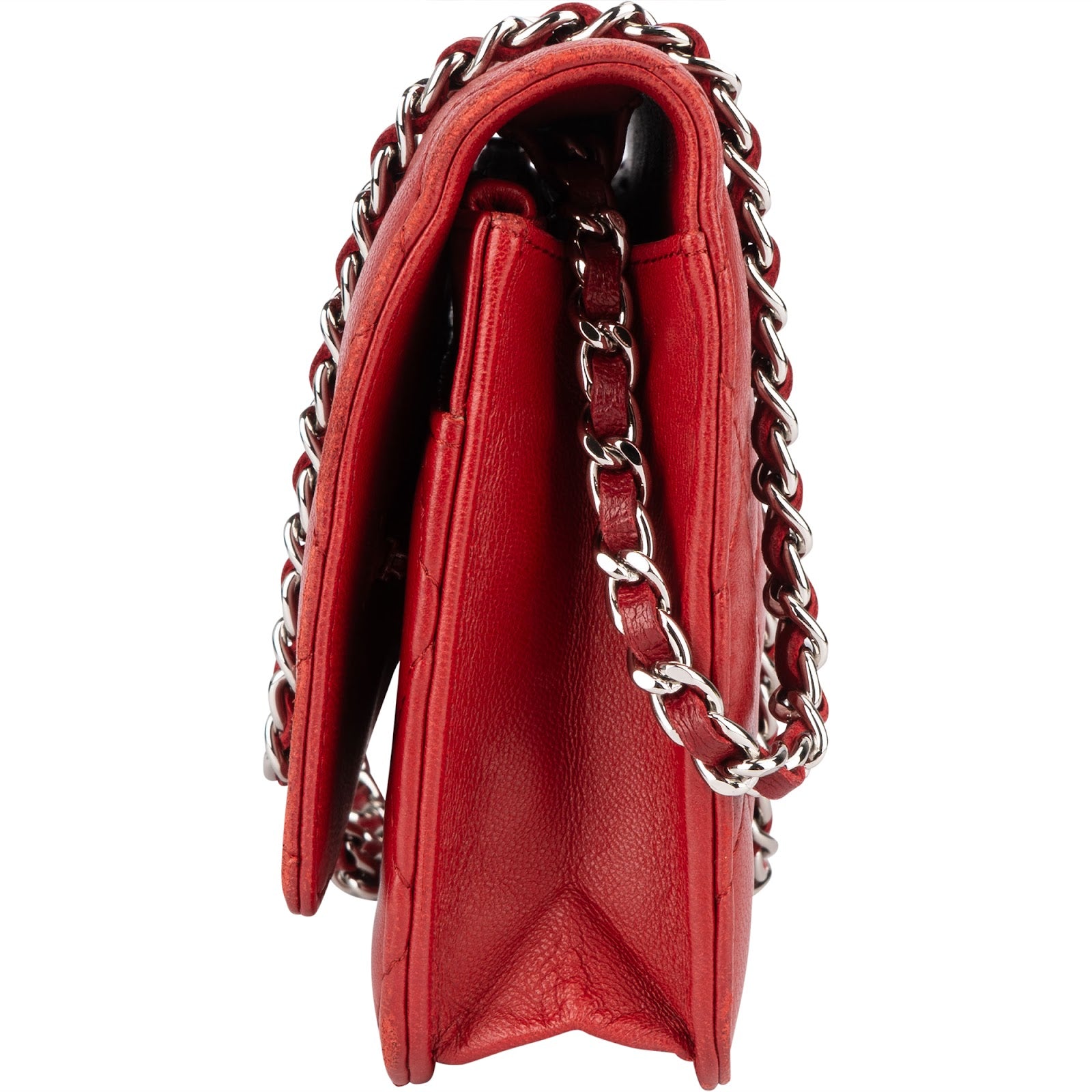 Chanel Quilted Lambskin Wallet on Chain Crossbody Bag - vintageandkickz