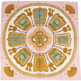 Hermès Pics et Canaris Silk 90 Scarf Tuch